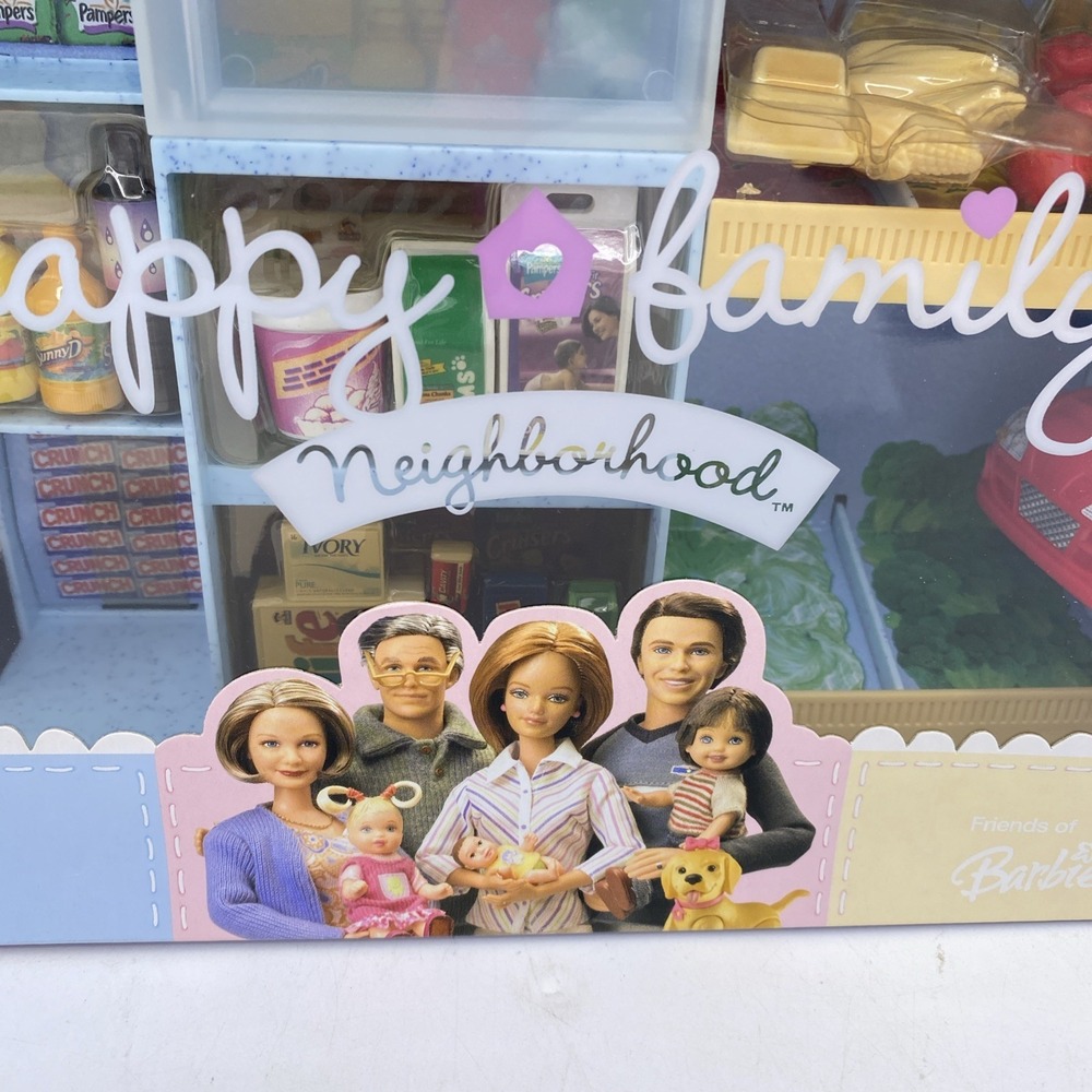 Barbie Happy Family Neighborhood Shopping Fun Playset Supermarket Store RHTF NIB - Picture 5 of 16